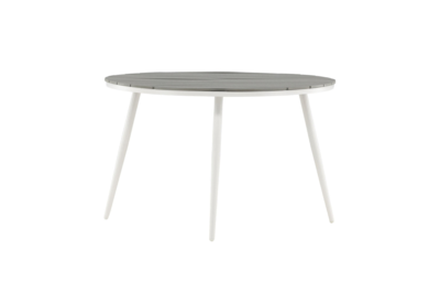 Solis Tuintafel - ø120cm - Wit Grijs