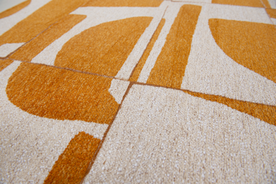 Ecorugs vloerkleed Papercut geel