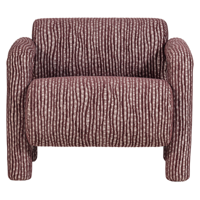 Lenny fauteuil met dessin grijsblauw