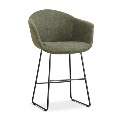 Barkruk Nino-Otis gestoffeerd met zwart onderstel (zithoogte 65 cm)