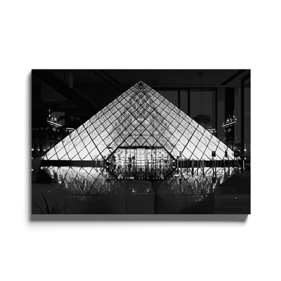 Walljar acrylglas schilderij - Louvre Frontview