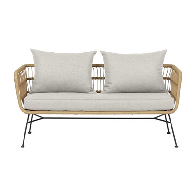 Tuinbank Dax met zitkussens - Rotan