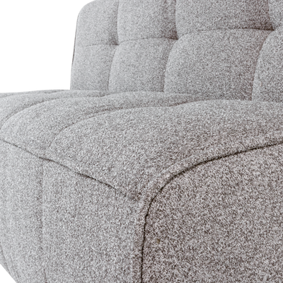 Cluster eetbankje met rugleuning boucle khaki bruin