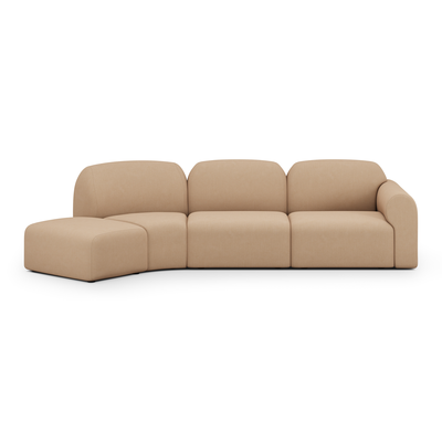 Modulaire bank Bulky 45° - light sepia 