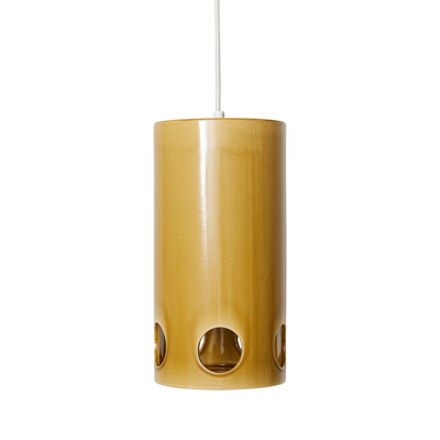 HKliving Hanglamp Ceramic mustard