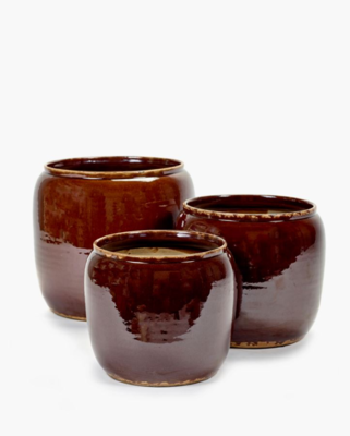 Serax plantenpot Costa brown
