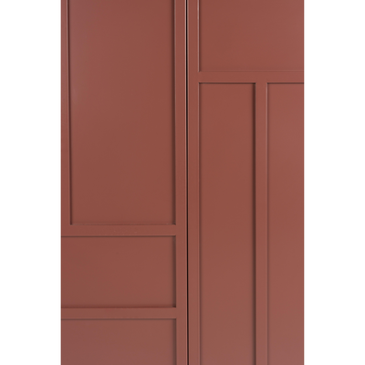 Davis kast metaal bruin/ rood