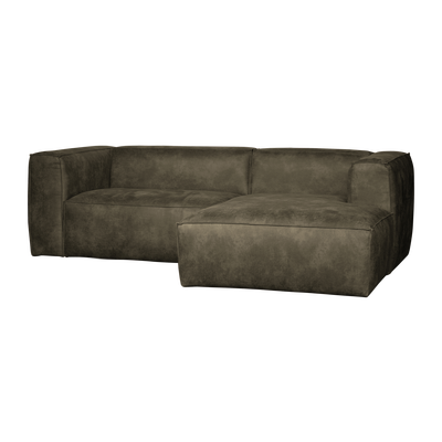 Bean chaise longue bank rechts chenille velvet taupe