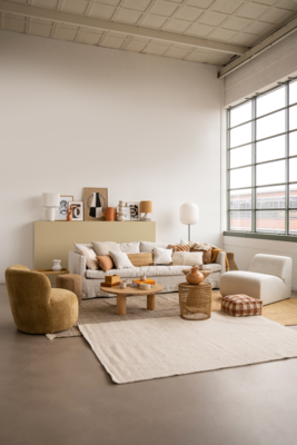 Loods 5 Design fauteuil + hocker Soft Alpine