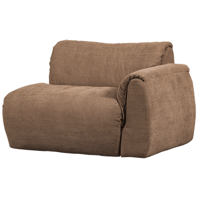 Baggy 1-zits element met arm rechts geweven chenille bruin