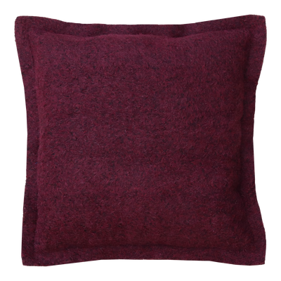 Kussen wol boucle bordeaux