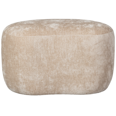 Popular organische poef taupe
