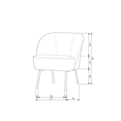 Vogue fauteuil boucle naturel