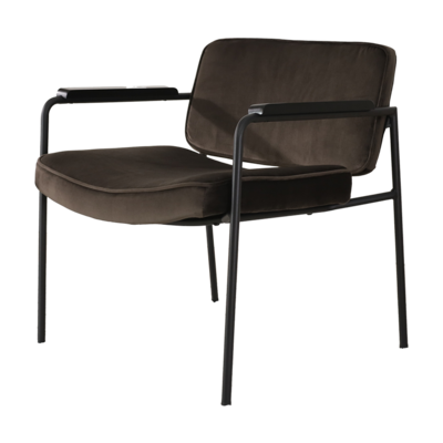 Velvet fauteuil Bibi - met armleuningen