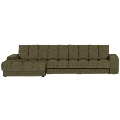 Second date chaise longue links velvet antraciet