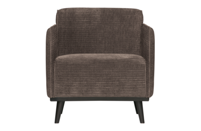 BePureHome fauteuil Statement met arm brede platte rib