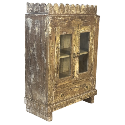 Onderkast glas geel/wit uniek