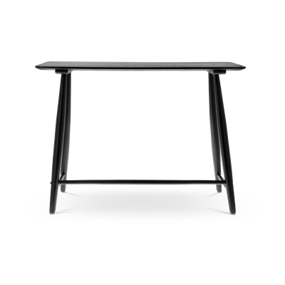 Bast houten bureau zwart - 100 x 44,5 cm