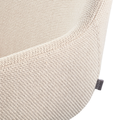 Barkruk Nino-Mae met armleuningen - wit onderstel 75 cm
