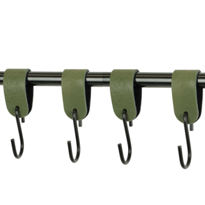 Leren S-haak hangers (set van 4)