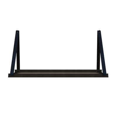 Stalen wandplank 98x20cm - incl. leren plankdragers