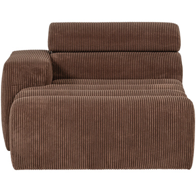 Novi chaise longue element arm links ribstof terra