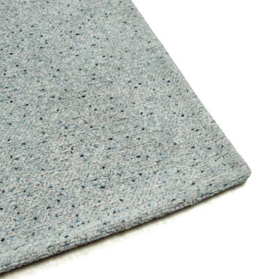 Modern Mist blauw gestructureerd vloerkleed met stippenpatroon