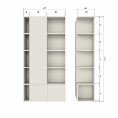 Settle down opbergkast 108 cm grenen dust [fsc]