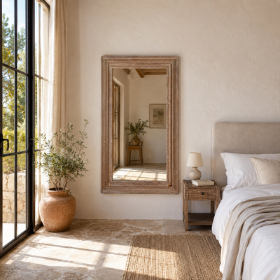 Zunaira - Spiegel van Oud Hout in Ibiza Stijl 