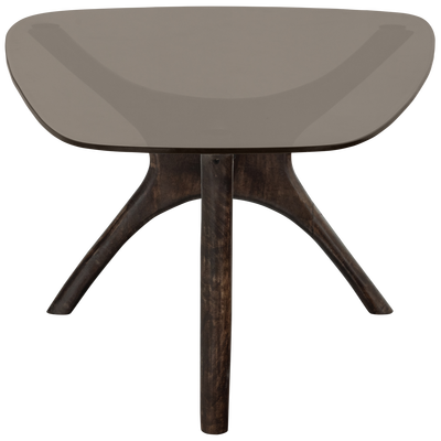 Flash salontafel mangohout/glas walnoot