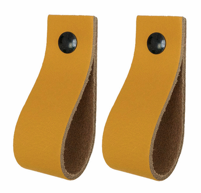 Leren handgrepen - De lus - maat XS | set van 2 - incl. 4 schroefjes