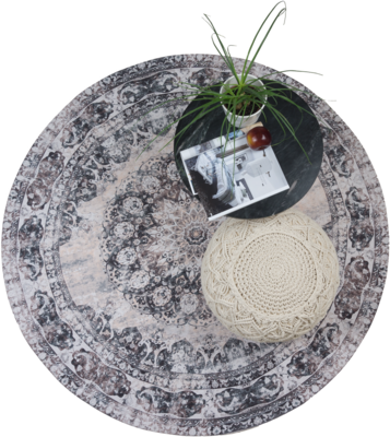 Vloerkleed Viola Antraciet rond