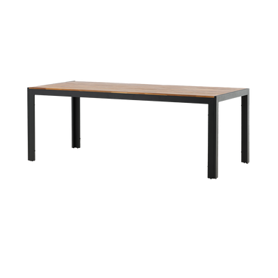 Tuintafel Lasse aluminium - houten tafelblad