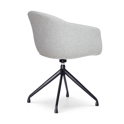 Draaibare eetkamerstoel Nola-Otis - zwart onderstel