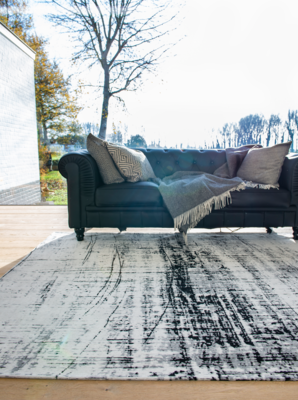 Ecorugs vloerkleed Griff zwart-wit