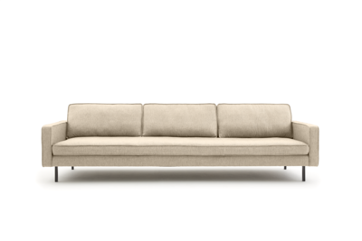 Loods 5 Design 4,5-zitsbank Slimm Stof Outside 4,5 Zits - 290 cm | Solution Beige 05 | Poten: Zwart