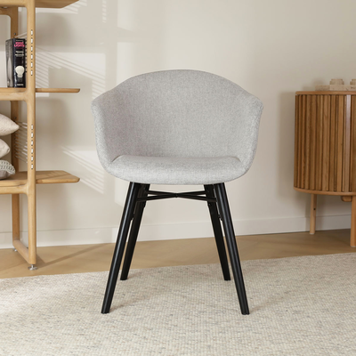 Eetkamerstoel Nena-Otis - zwart houten onderstel