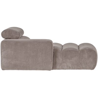 Novi chaise longue element arm links ribstof terra