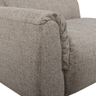 Baggy hoekbank links geweven chenille bruin