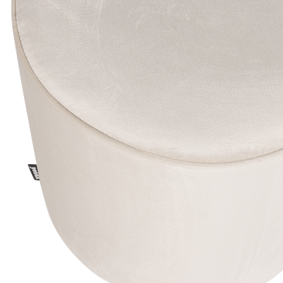 Sara poef hoog 46xo46 cm velvet off white [fsc]