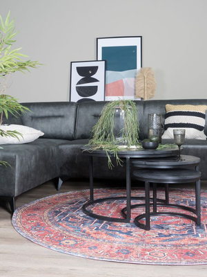 Vloerkleed Heris - Red 01 Rond