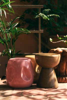HKliving Terrazzo side table pebble