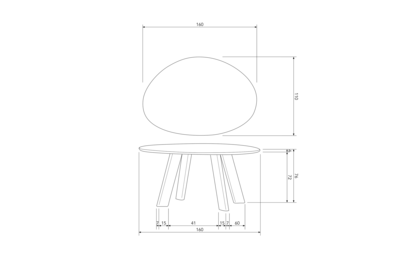 BePureHome eettafel Roundly