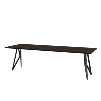 Studio HENK tafel Butterfly Rechthoekig - zwart frame, gerookte beits
