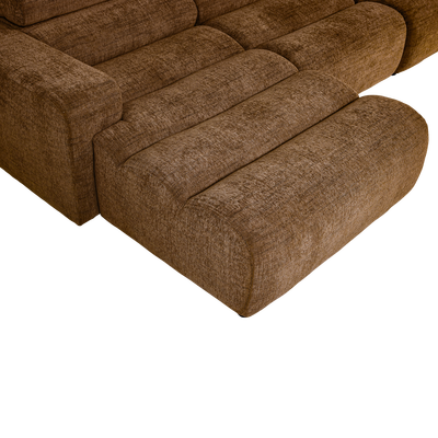 Novi chaise longue bank links oranje melange
