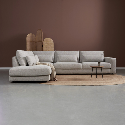 Hoekbank Lusaro Lichtgrijs Ottoman