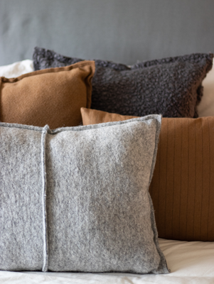 Kussen Boucle grijs
