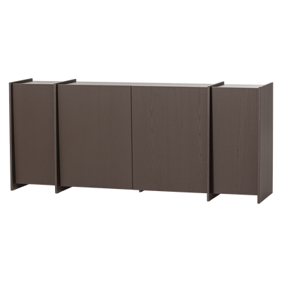 Brock dressoir 200 cm essen fineer warmgrijs [fsc]