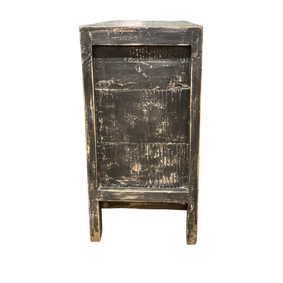 Onderkast 2deur zwart/wit schub uniek