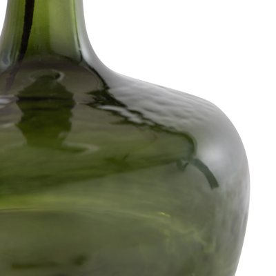 Luma tafellamp glas groen/kap naturel